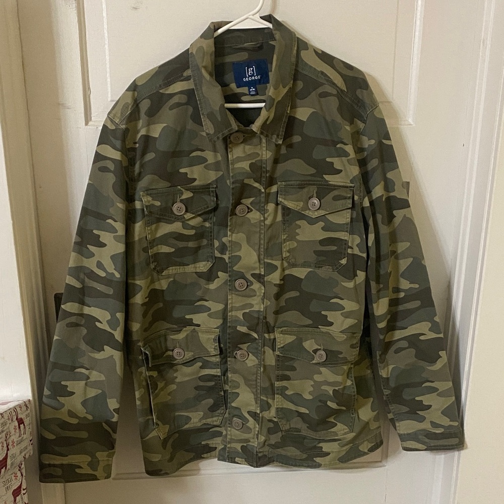 George Men's Green Camouflage Field Jacket